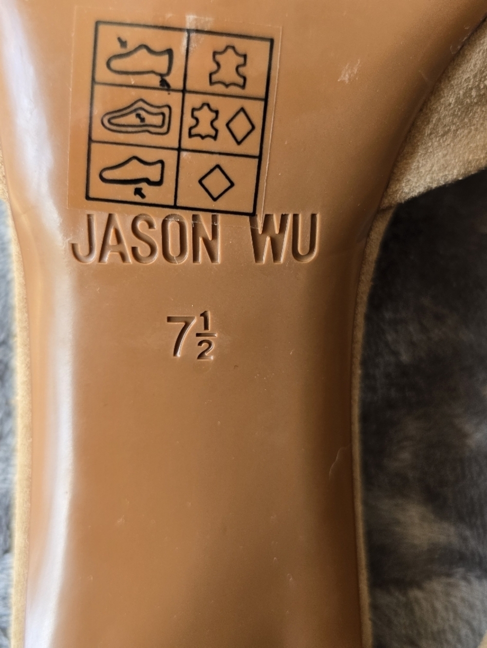 Jason Wu Brown Suede Slide Mules Size 7.5 NWOT - Picture 7 of 8